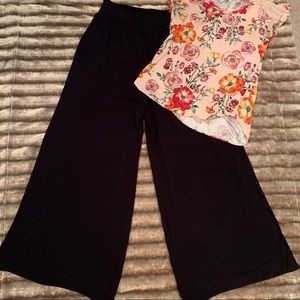 H&M Black Wide-Leg Pants